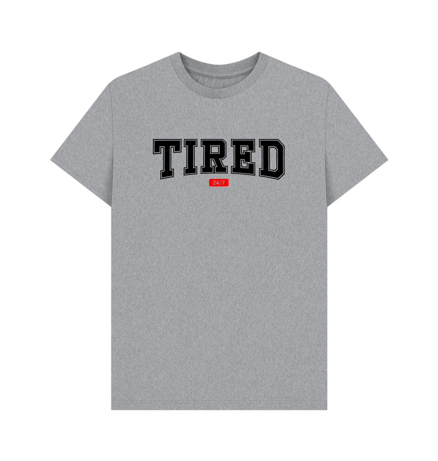 Athletic Grey Printed T-shirt Front