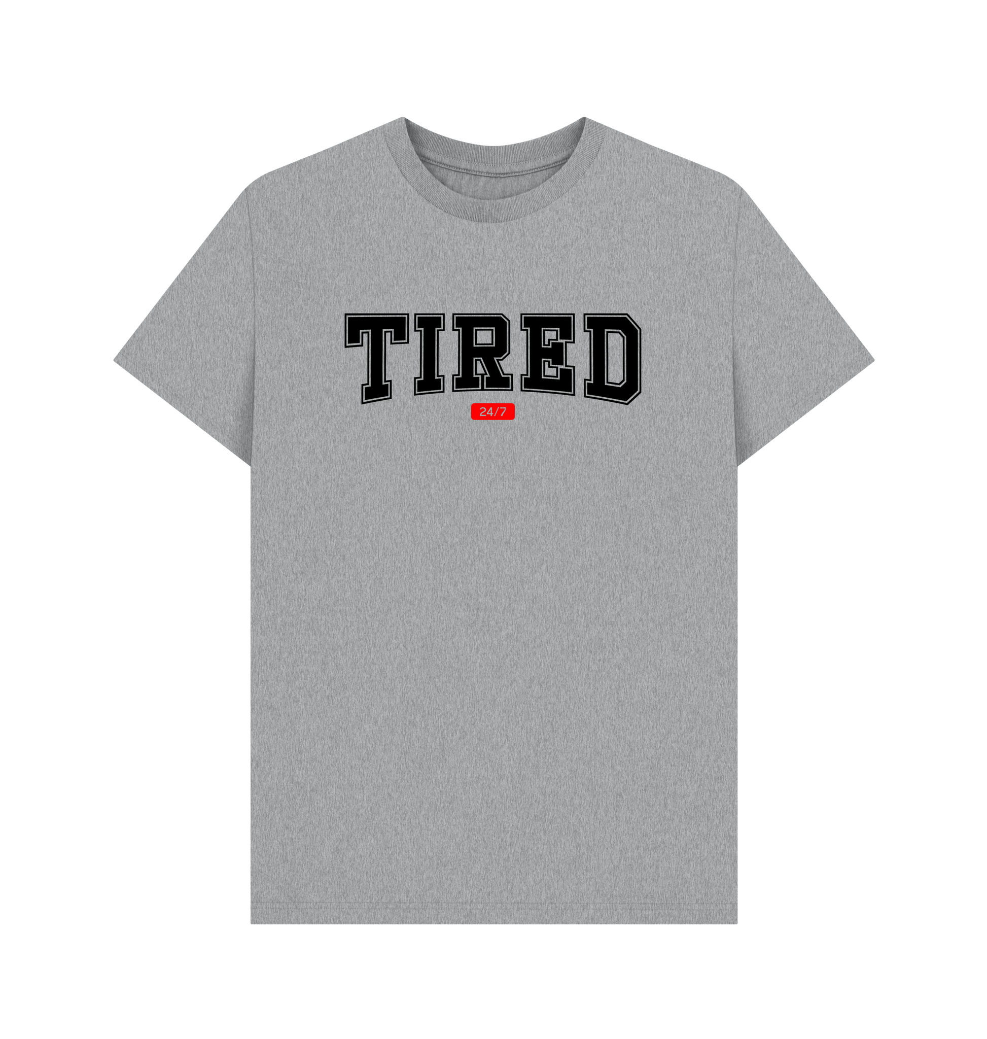Athletic Grey Printed T-shirt Front
