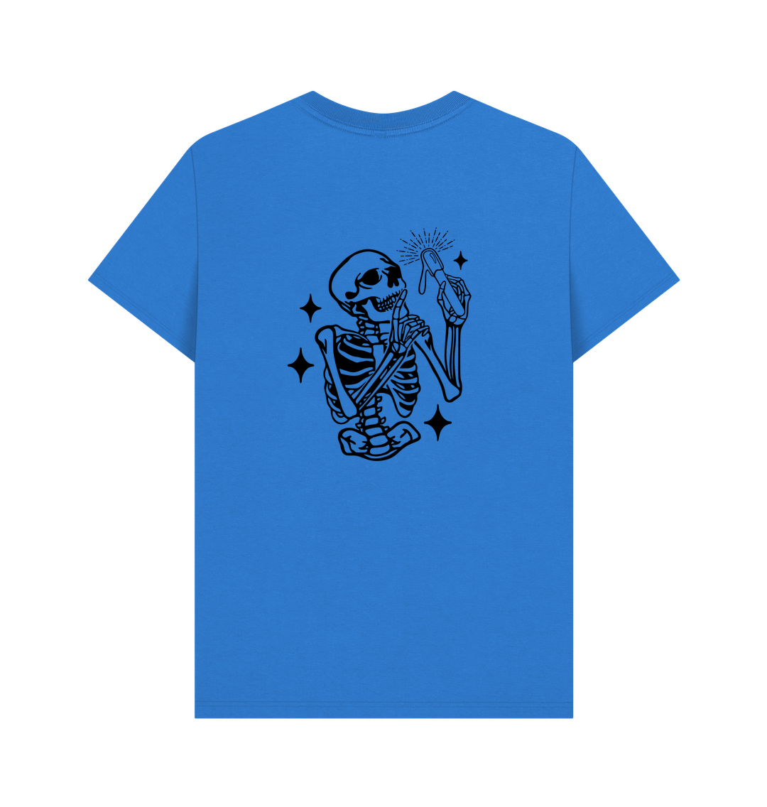 Bright Blue BACK DESIGN - SKELETON black