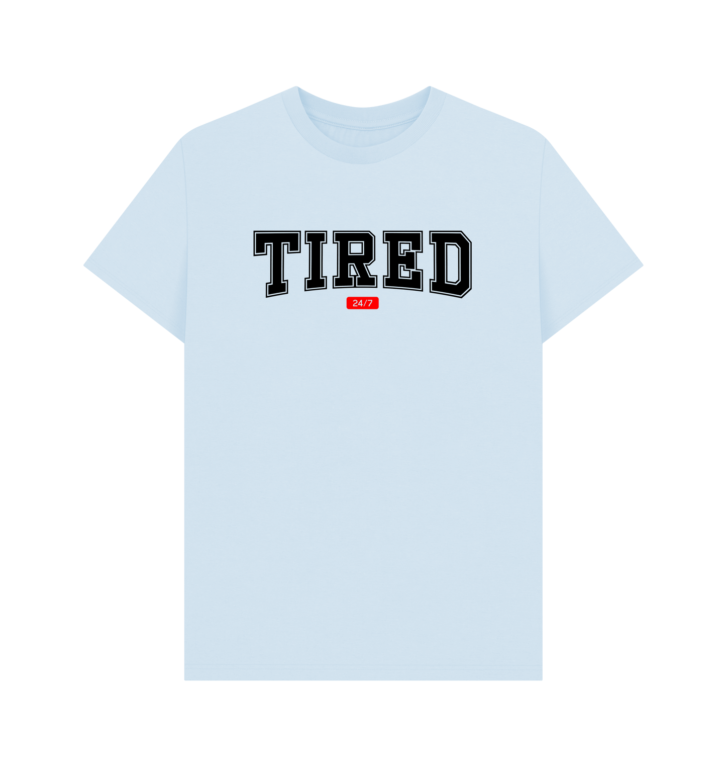 Sky Blue Printed T-shirt Front