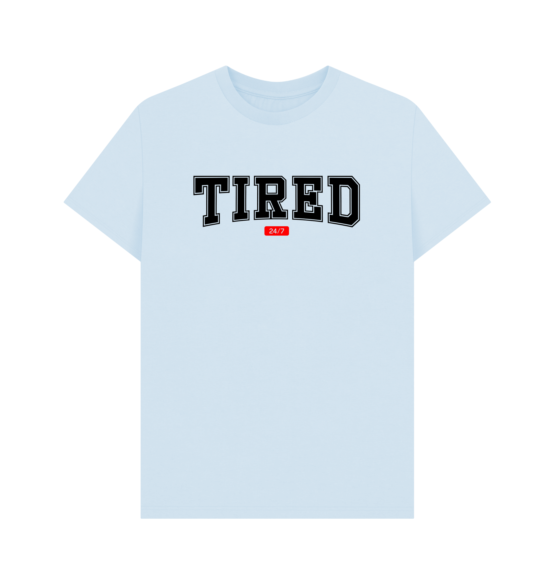 Sky Blue Printed T-shirt Front