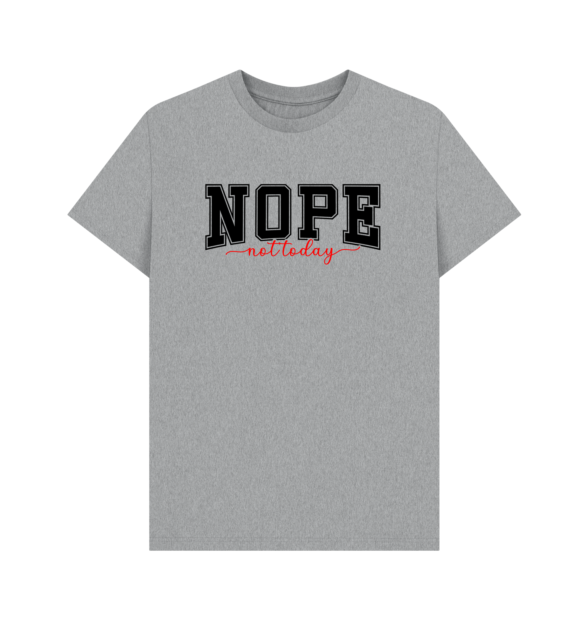 Athletic Grey Printed T-shirt Front