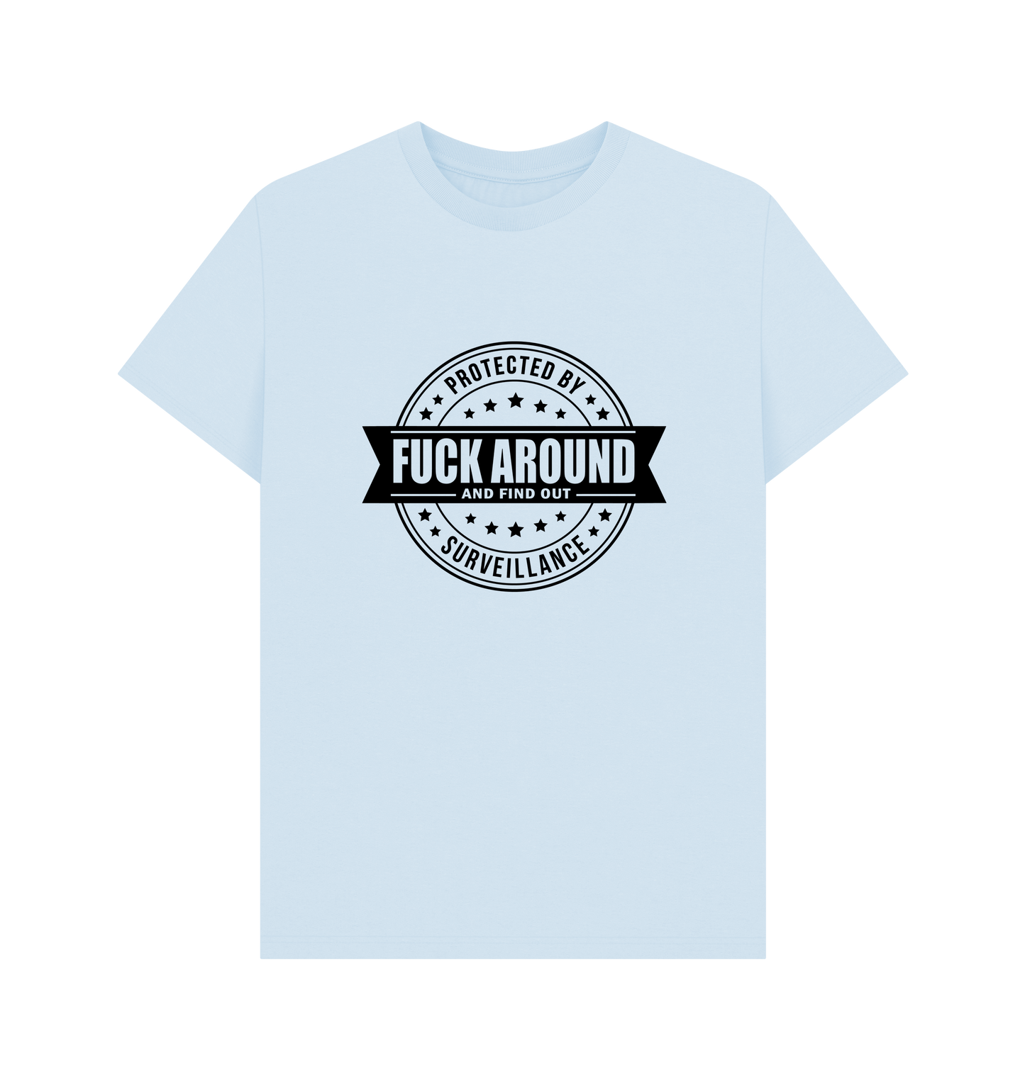 Sky Blue Printed T-shirt Front