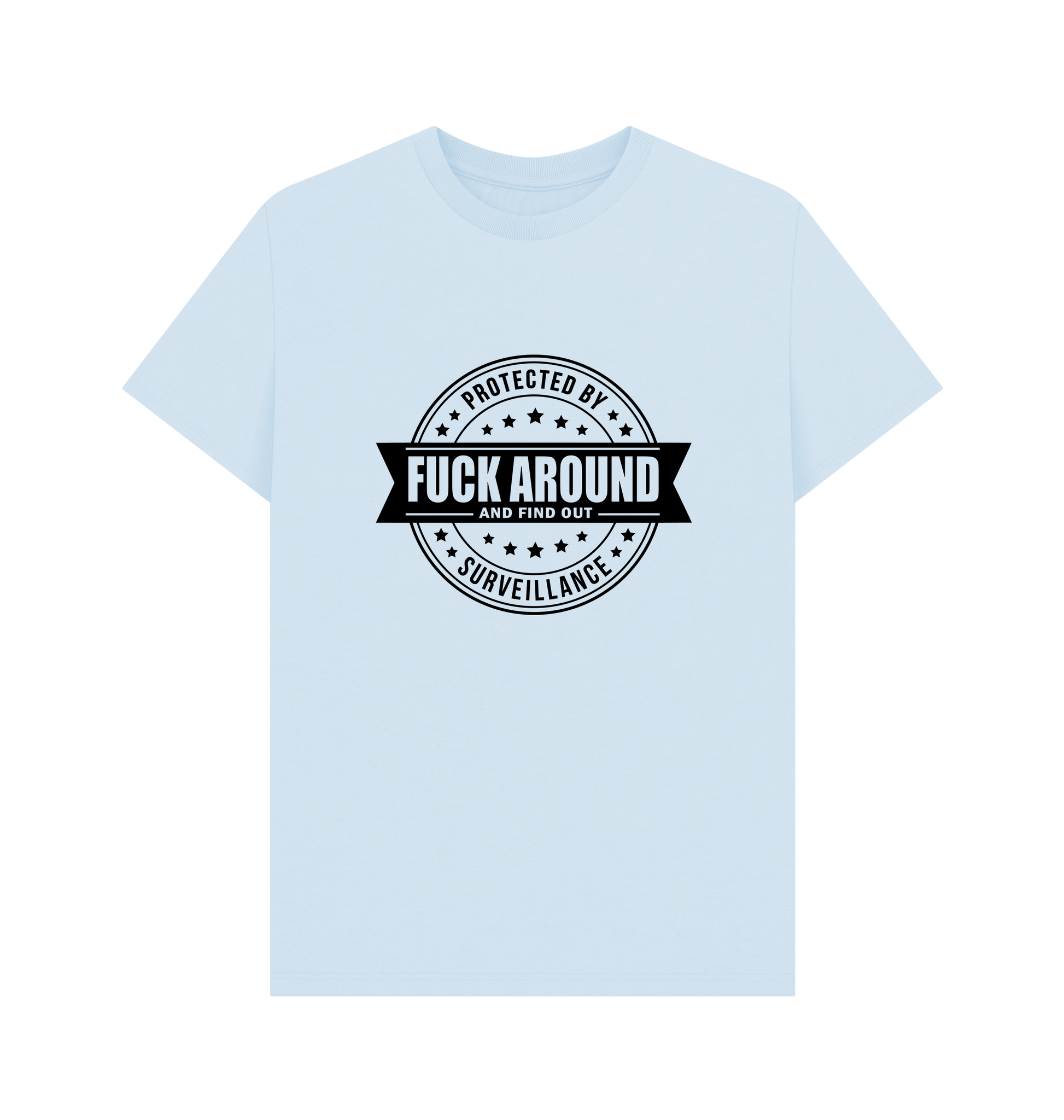 Sky Blue Printed T-shirt Front