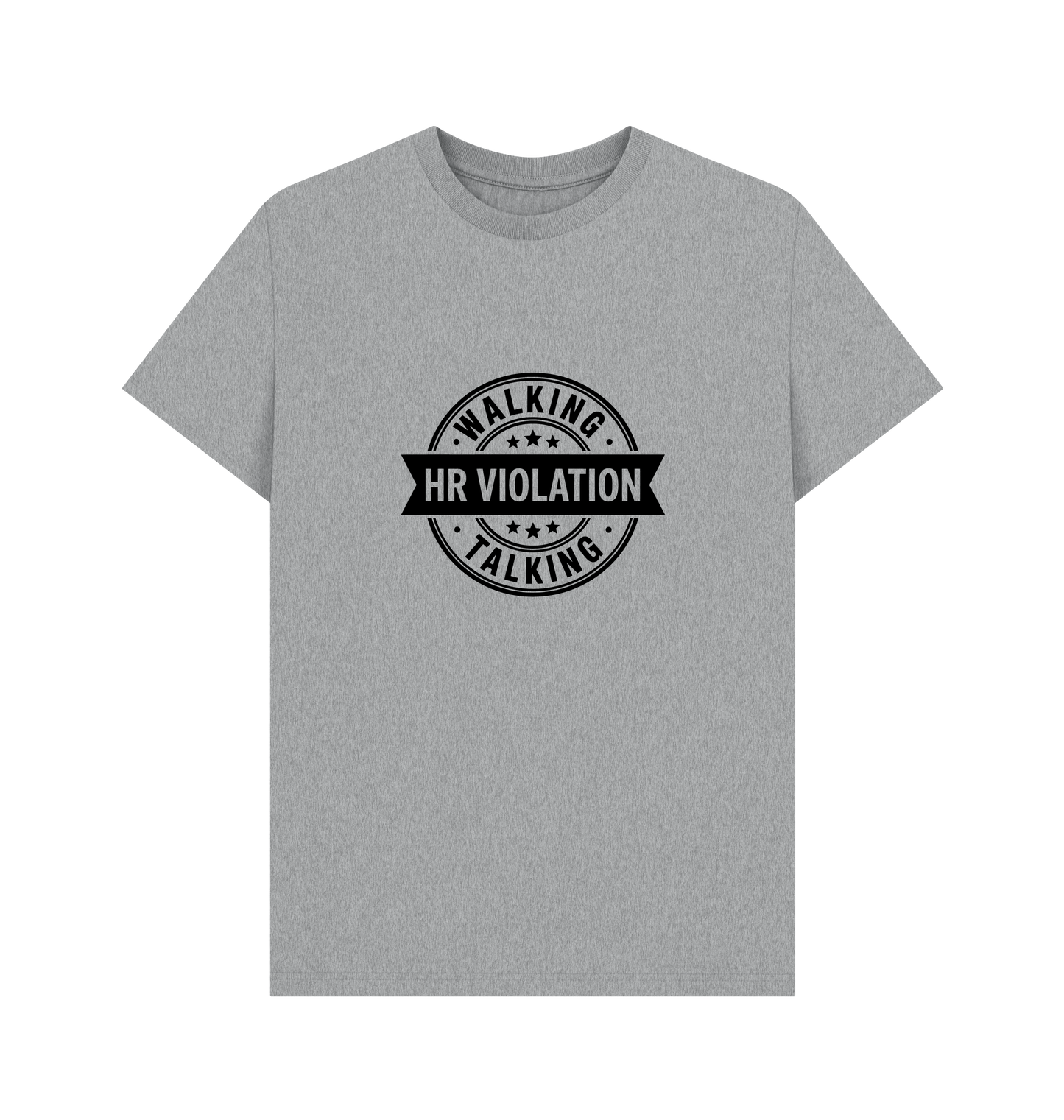 Athletic Grey Printed T-shirt Front