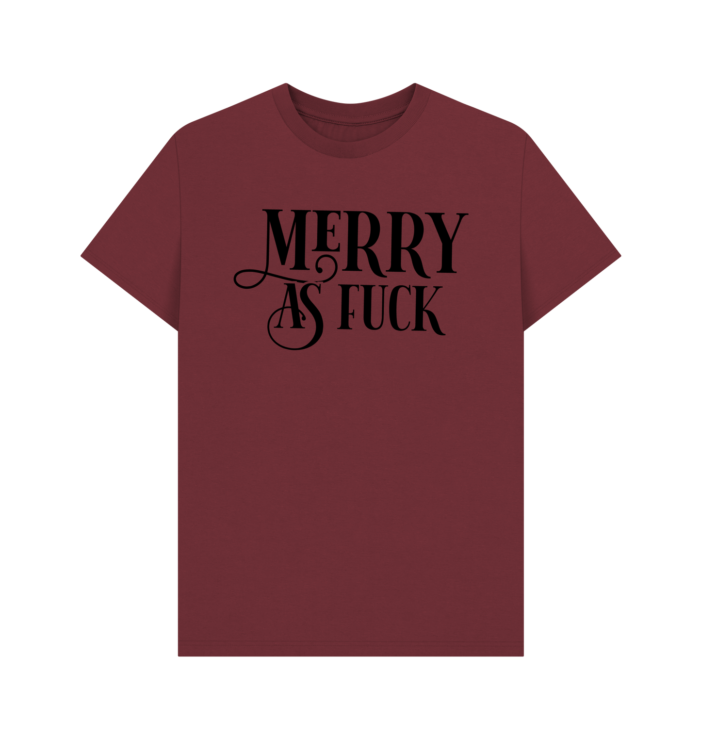Red Wine Printed T-shirt Front