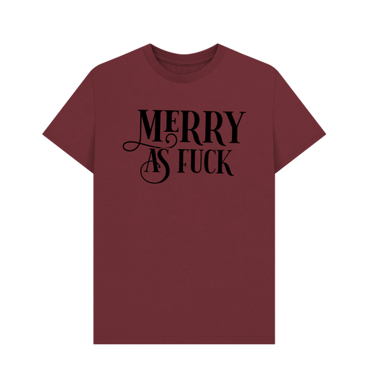 Red Wine Printed T-shirt Front