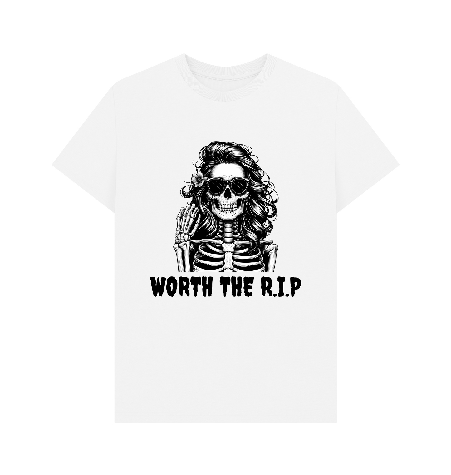 White Printed T-shirt Front