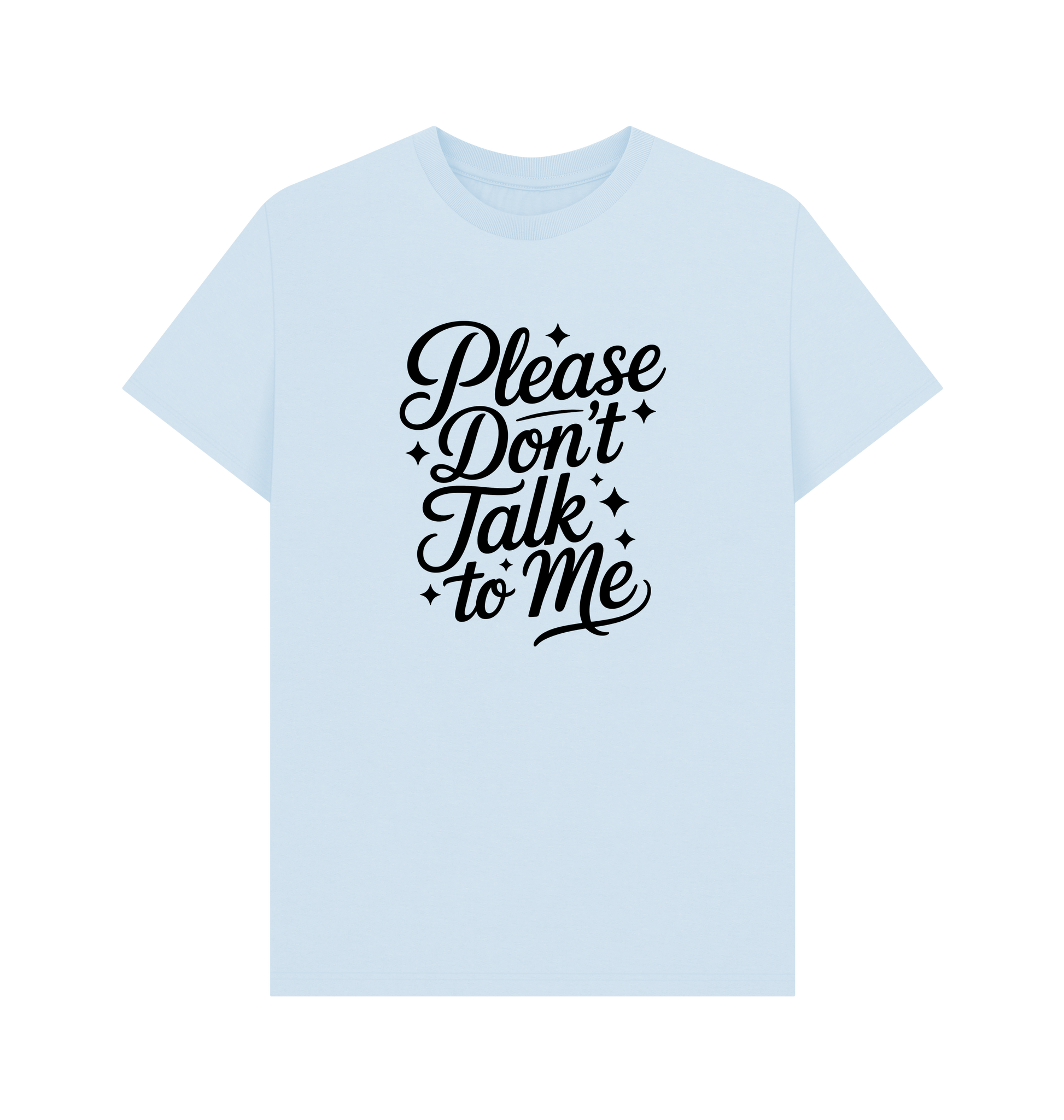 Sky Blue Printed T-shirt Front