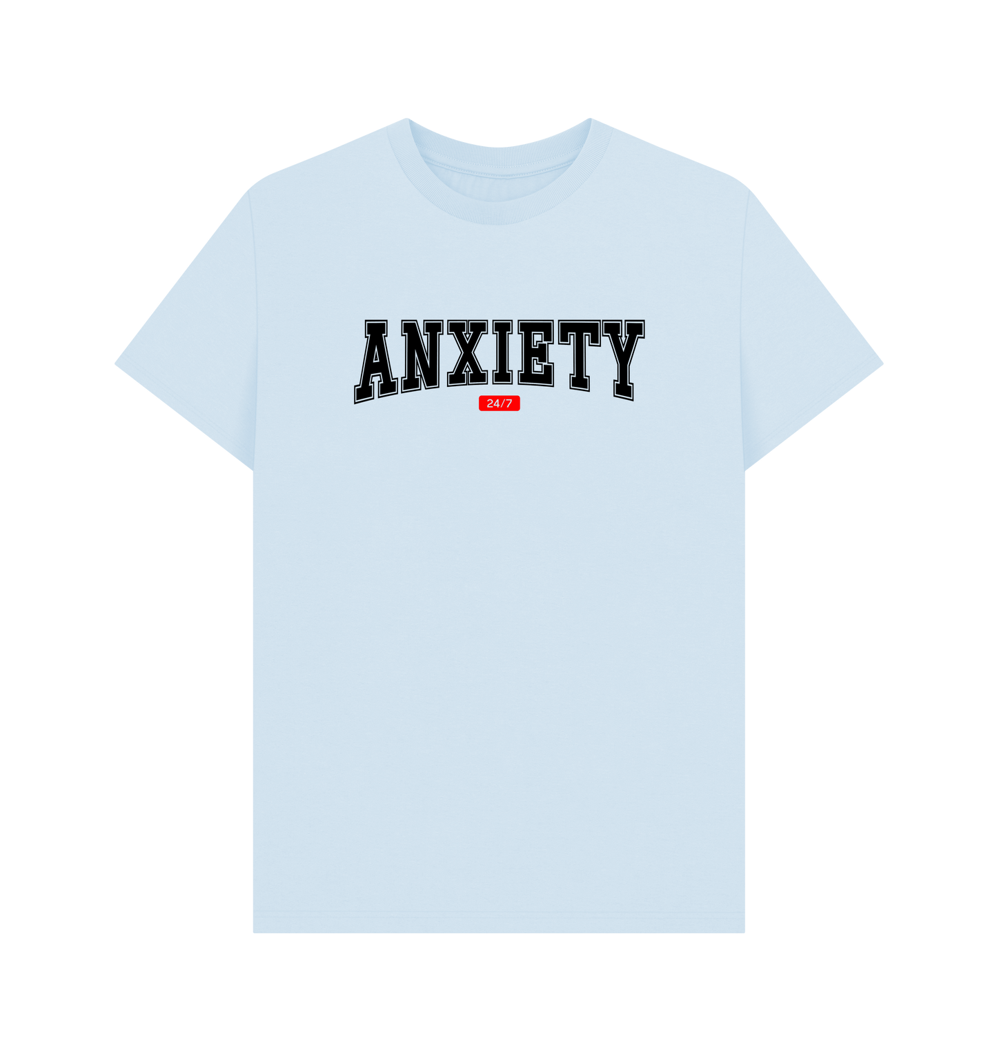 Sky Blue Printed T-shirt Front