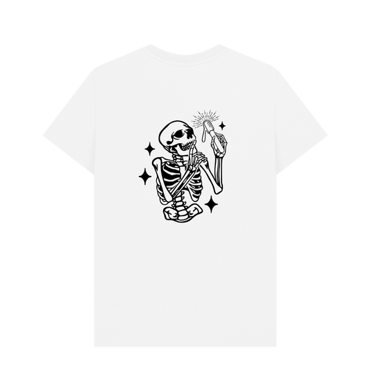 White BACK DESIGN - SKELETON black
