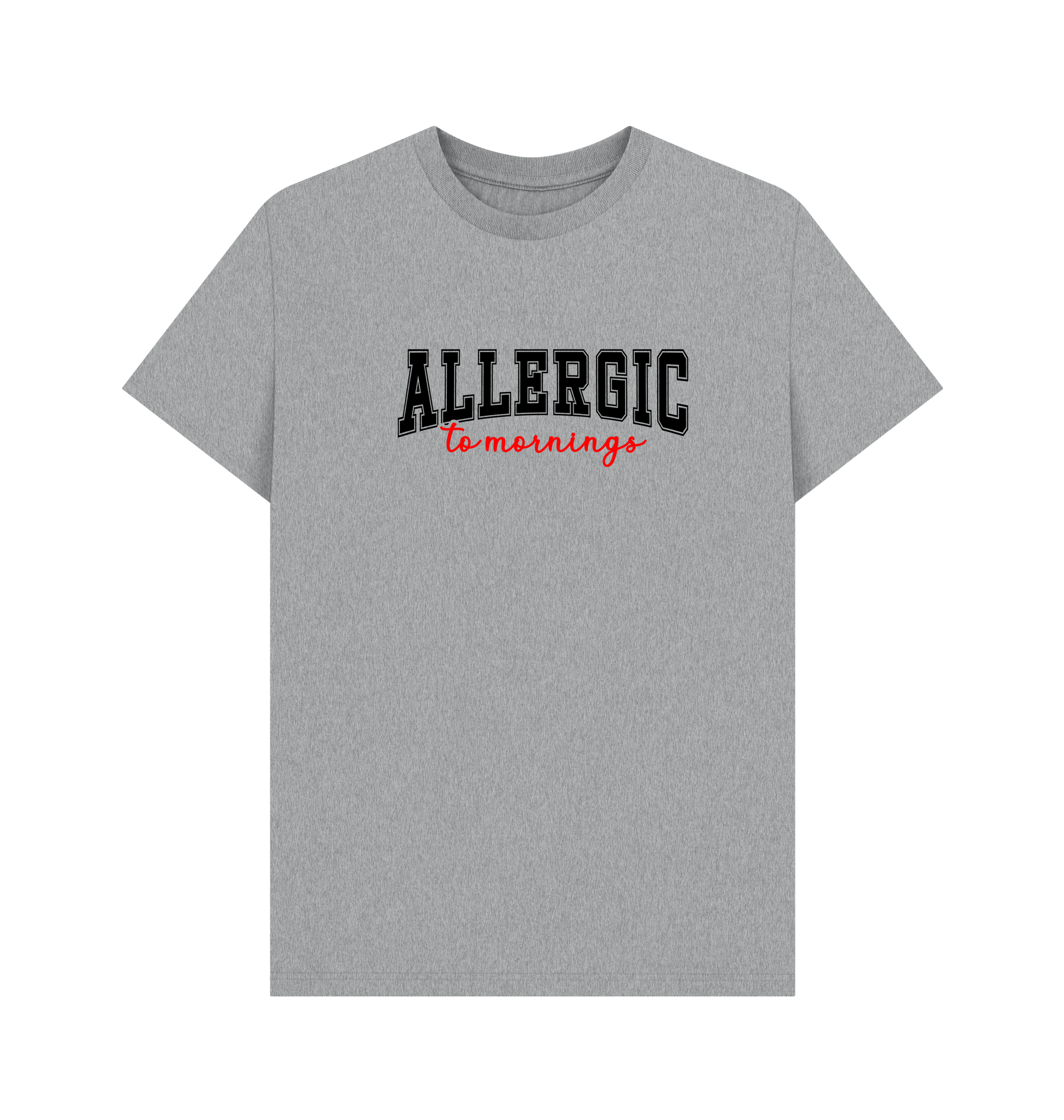 Athletic Grey Printed T-shirt Front