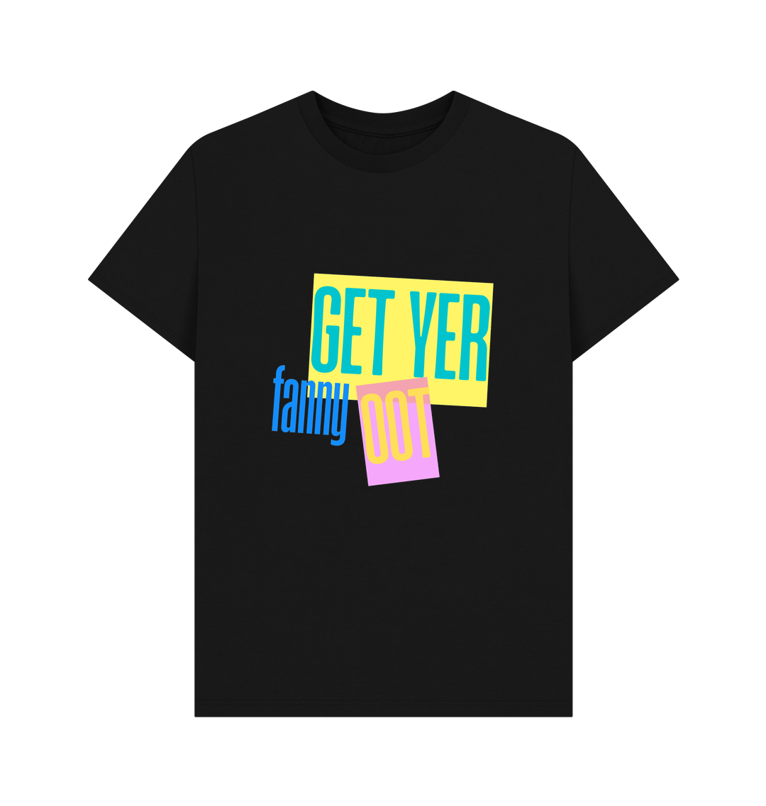 Black Printed T-shirt Front