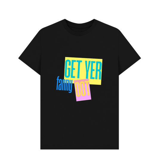 Black Printed T-shirt Front