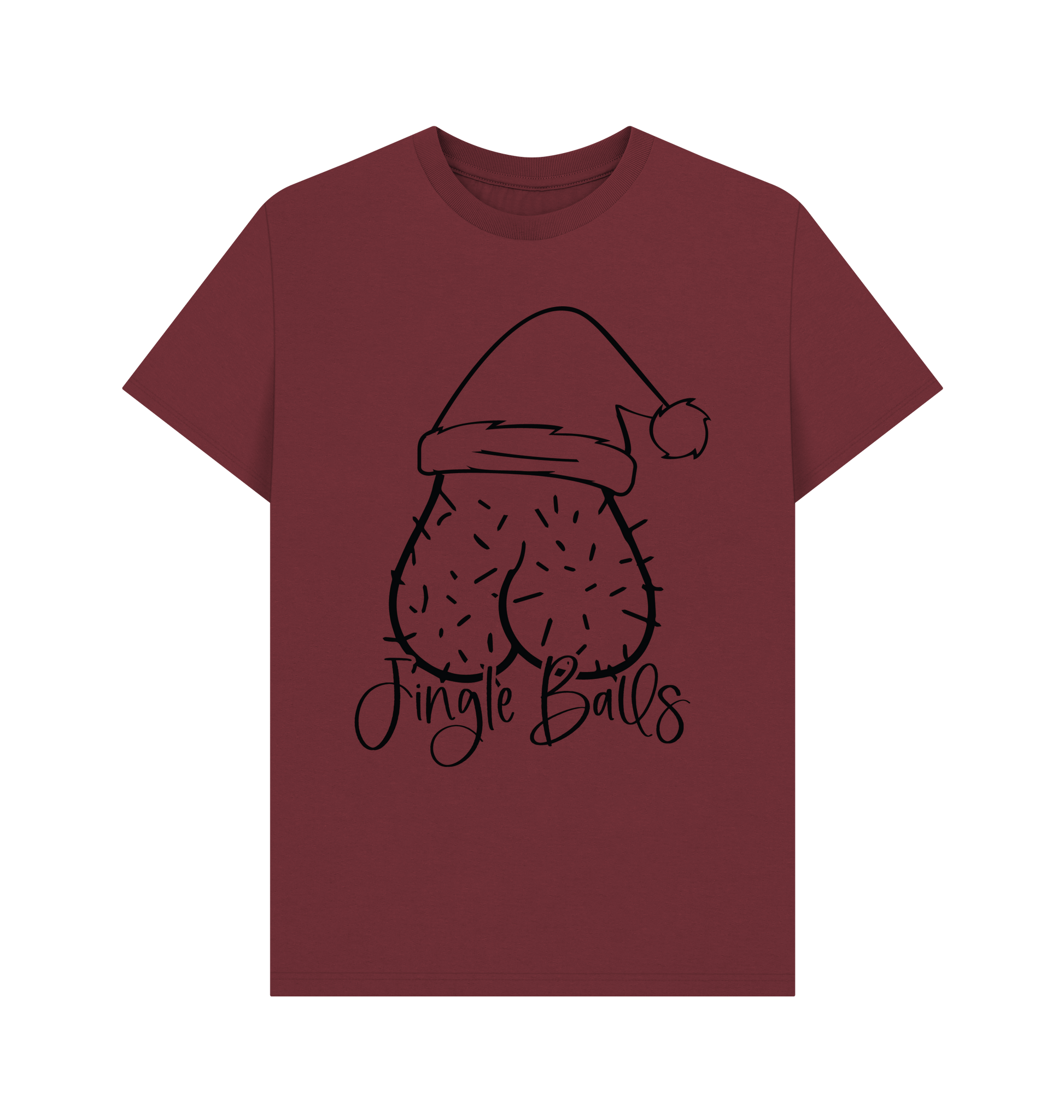 Red Wine Printed T-shirt Front