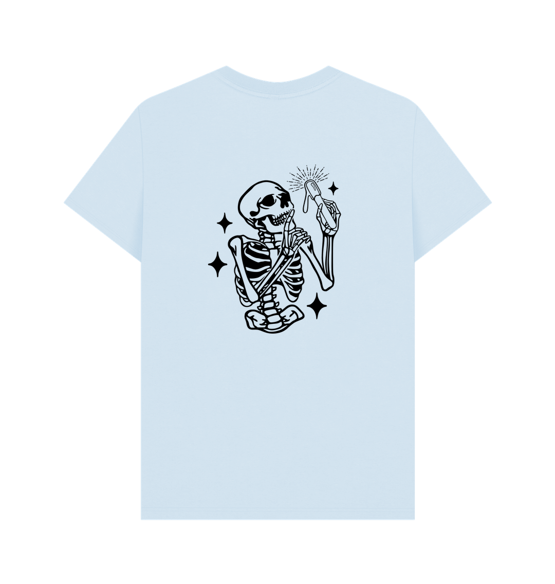 Sky Blue BACK DESIGN - SKELETON black