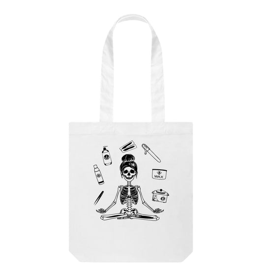 White WAX SKELETON black BAG