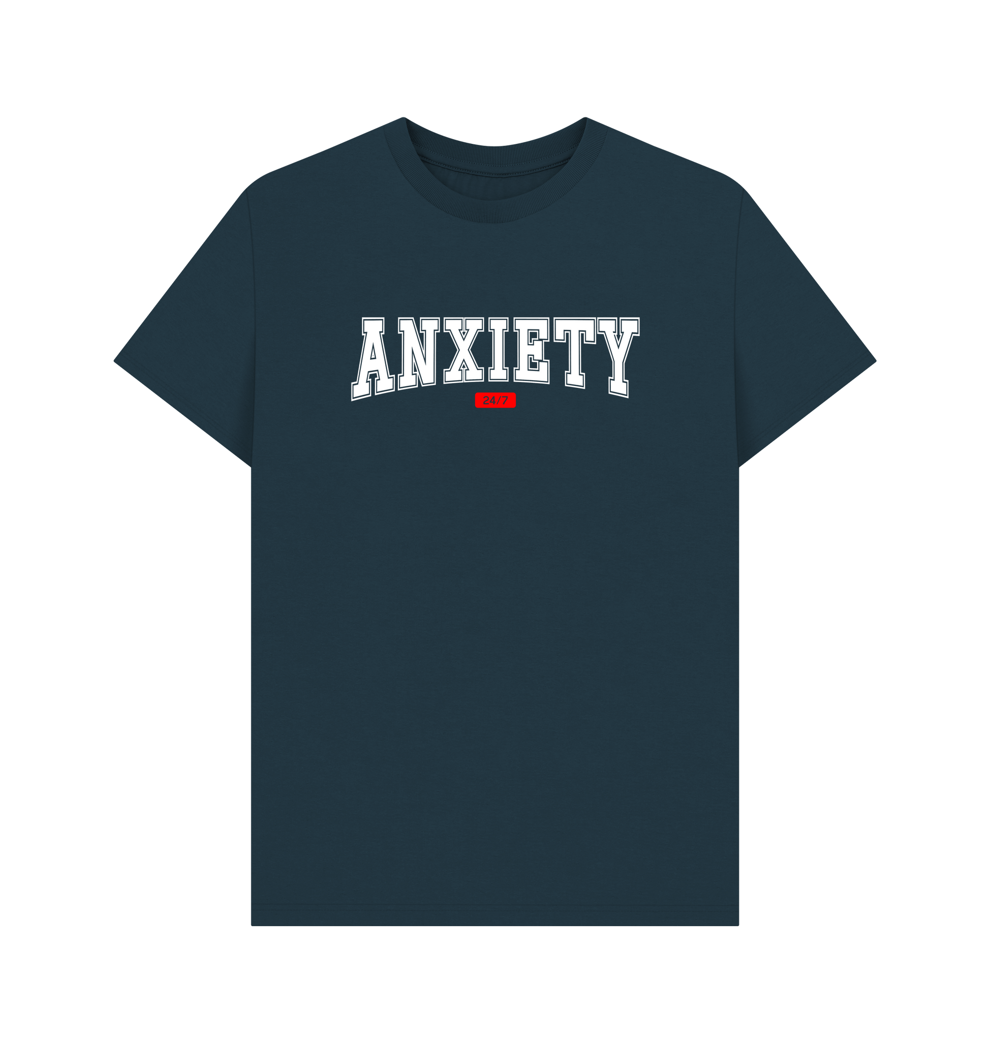 Denim Blue Printed T-shirt Front