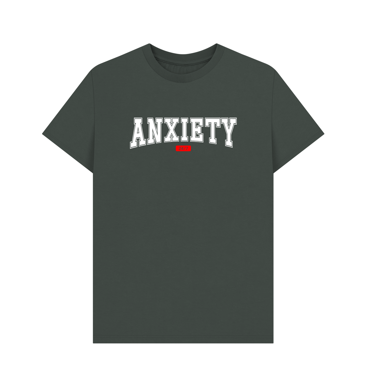 Dark Grey Printed T-shirt Front