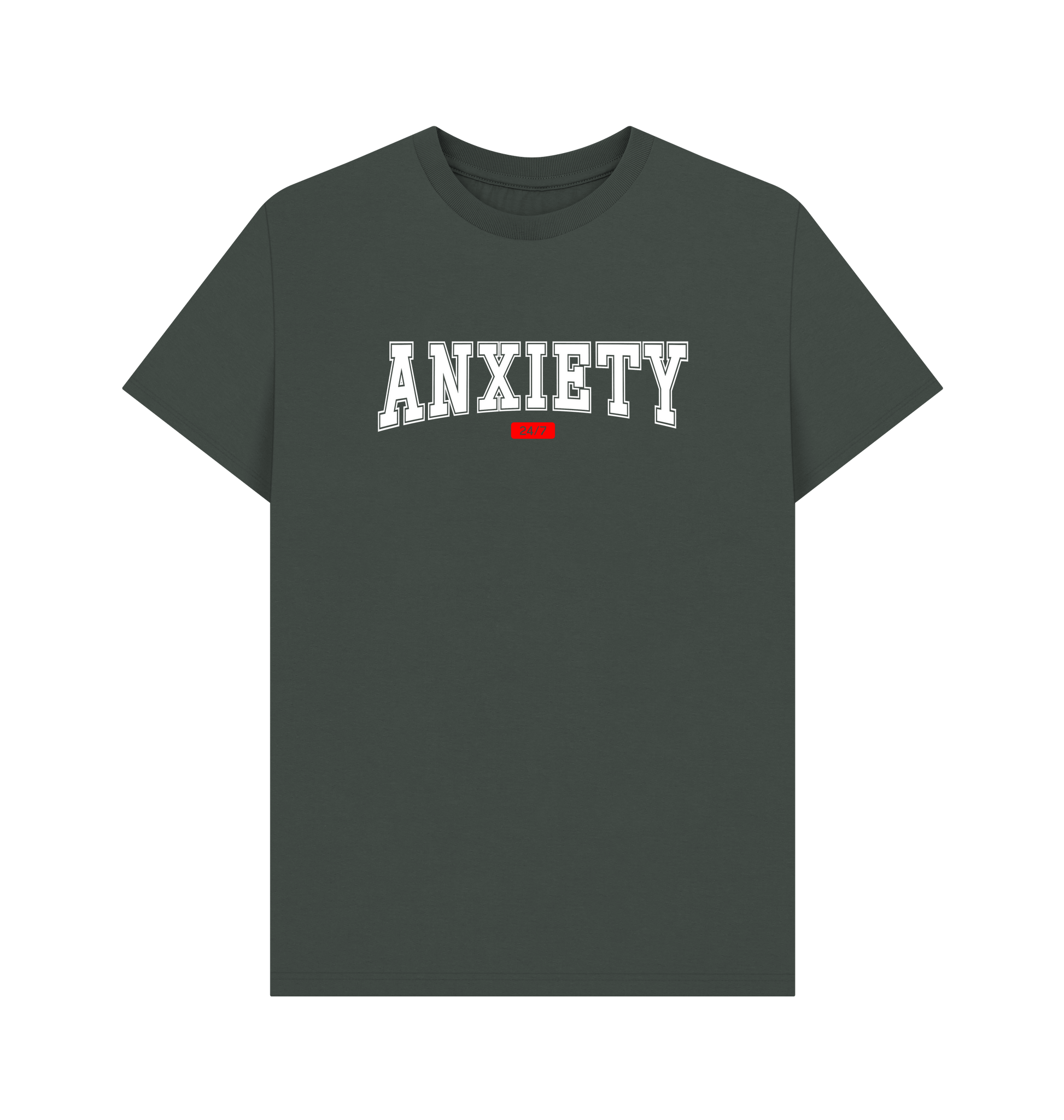 Dark Grey Printed T-shirt Front
