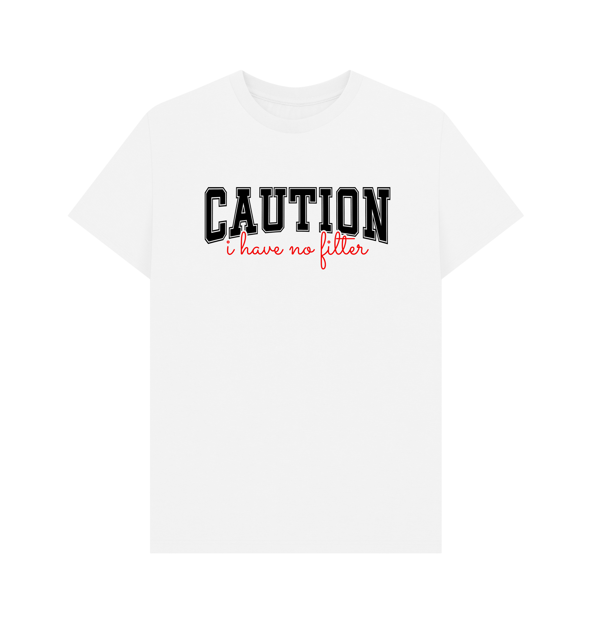 White Printed T-shirt Front