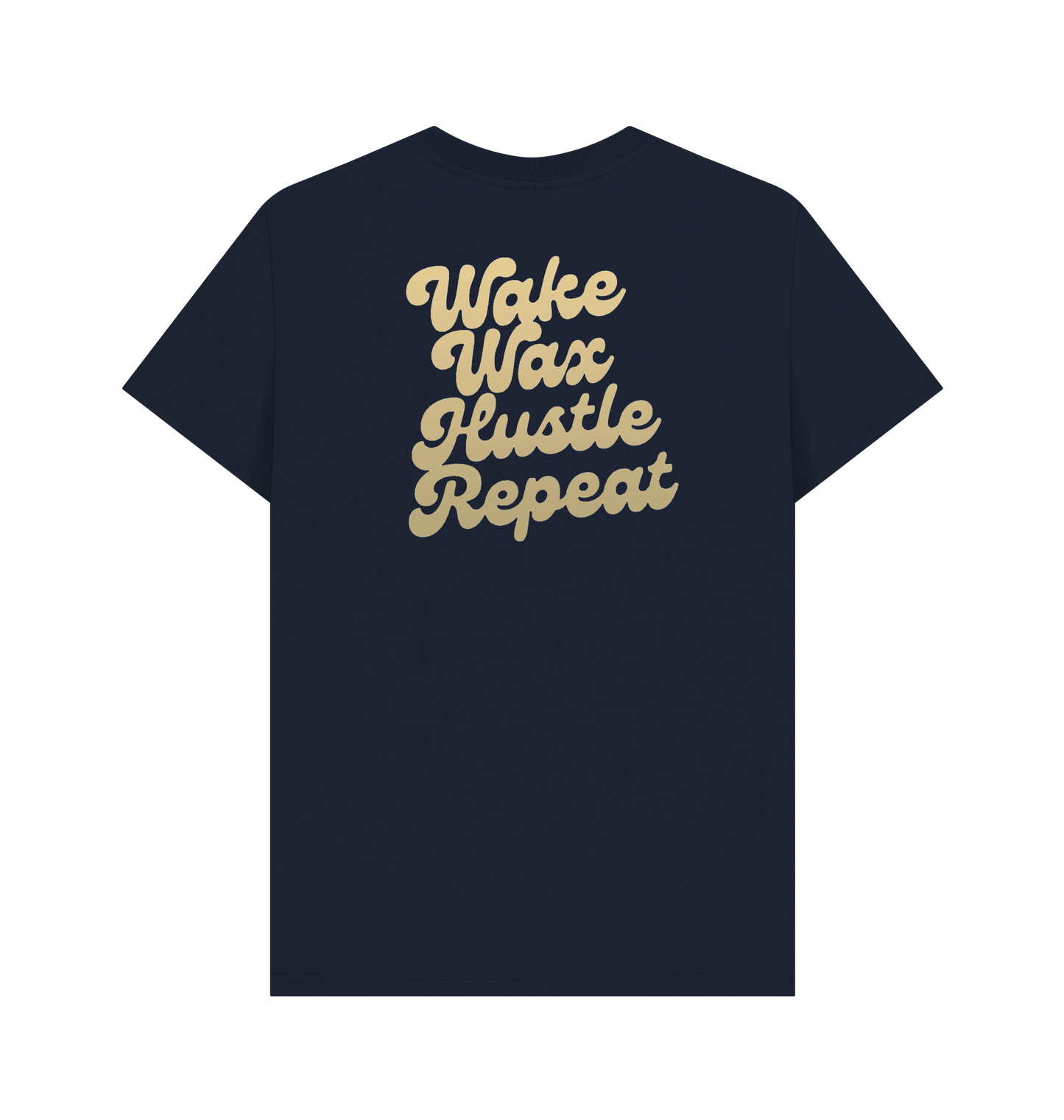 Navy Blue Printed T-shirt Back