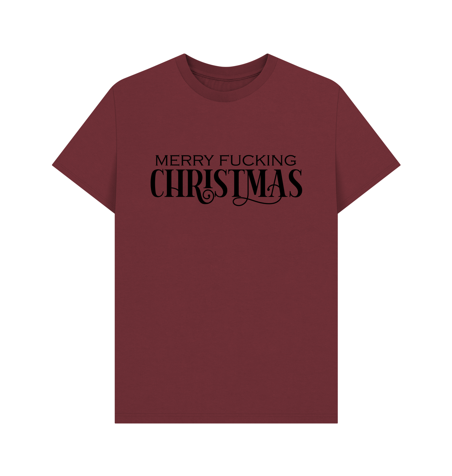 Red Wine Printed T-shirt Front