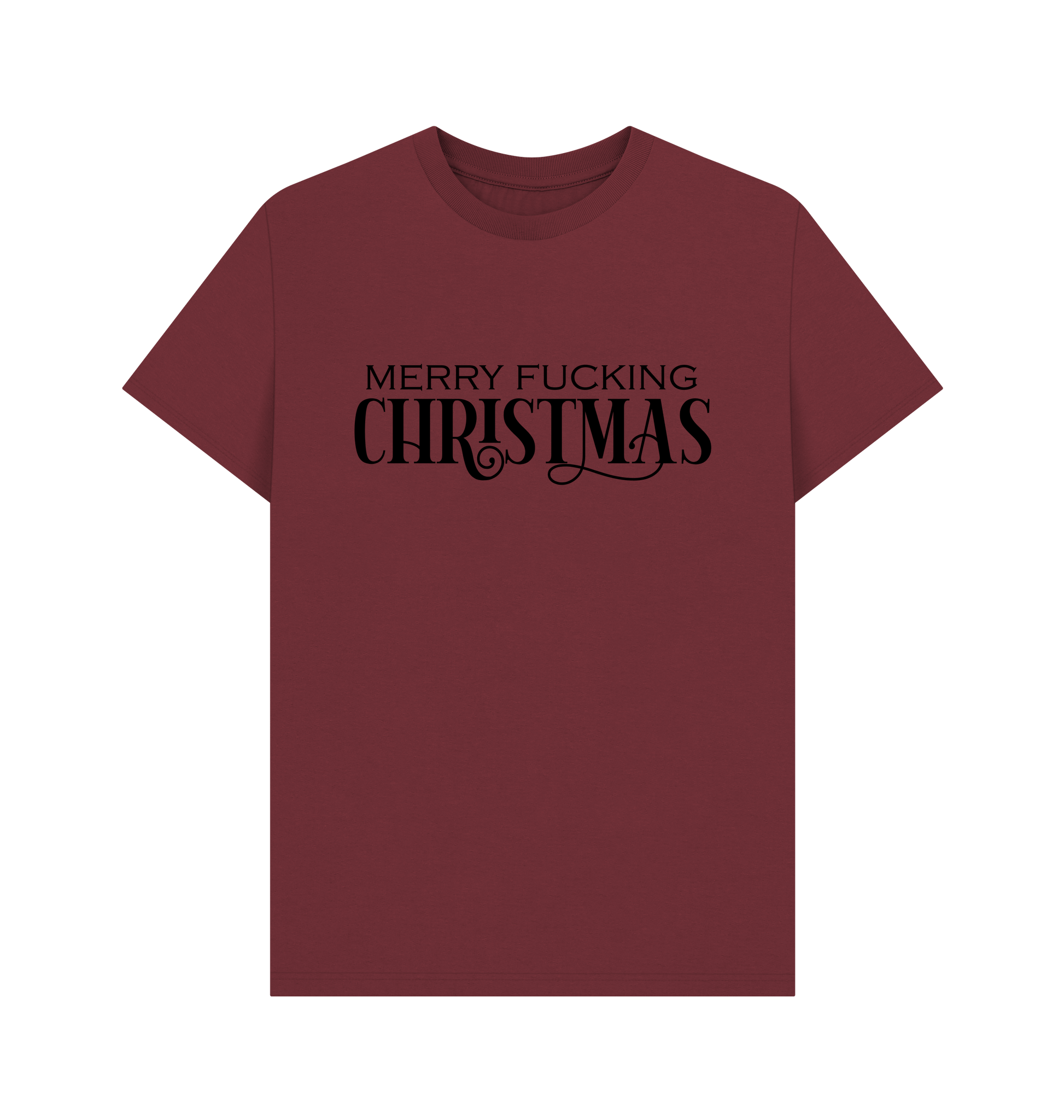 Red Wine Printed T-shirt Front