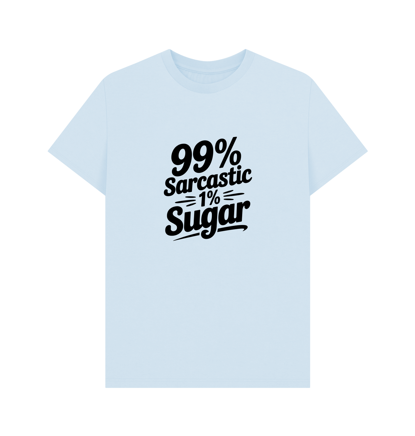 Sky Blue Printed T-shirt Front