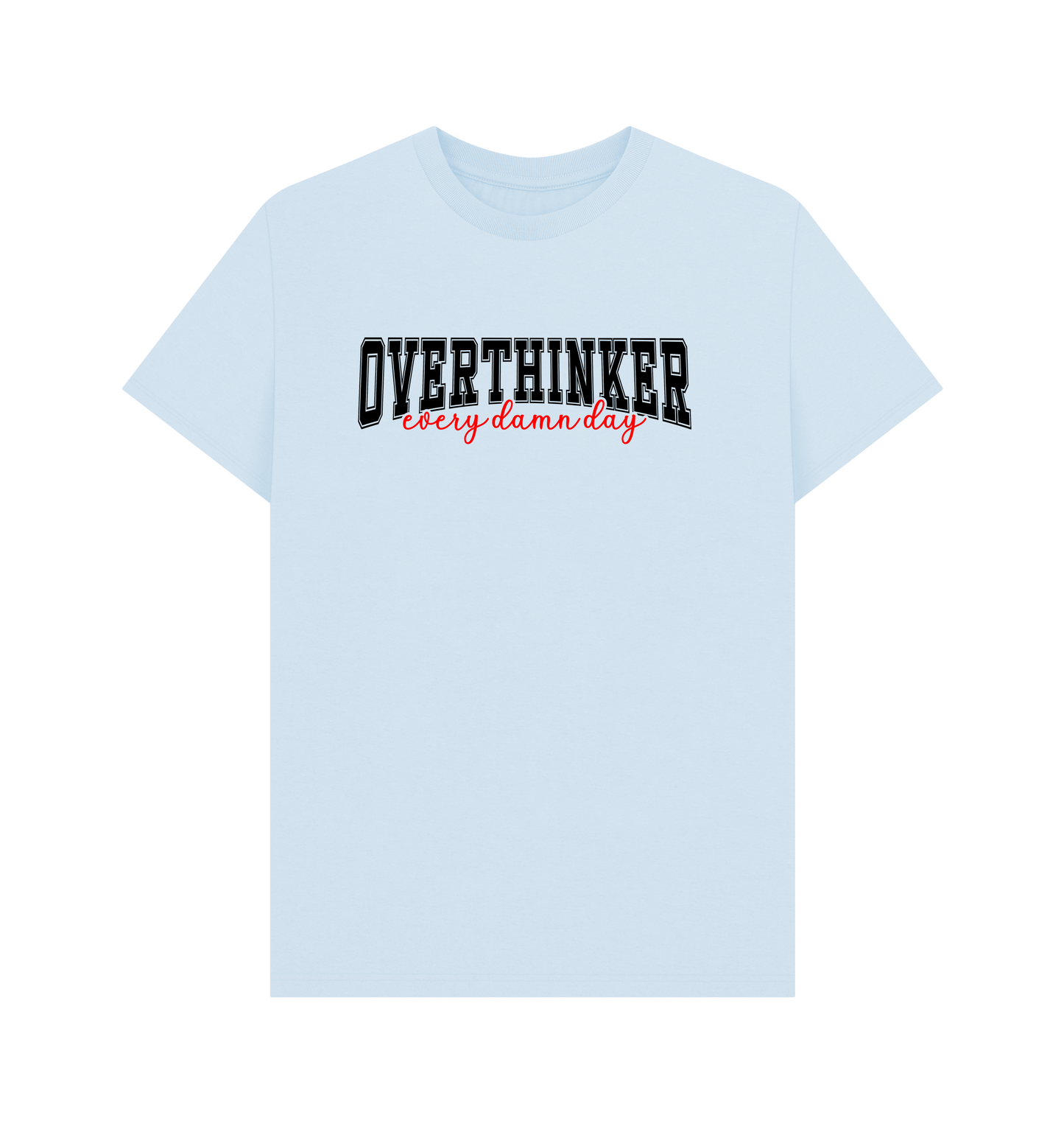 Sky Blue Printed T-shirt Front