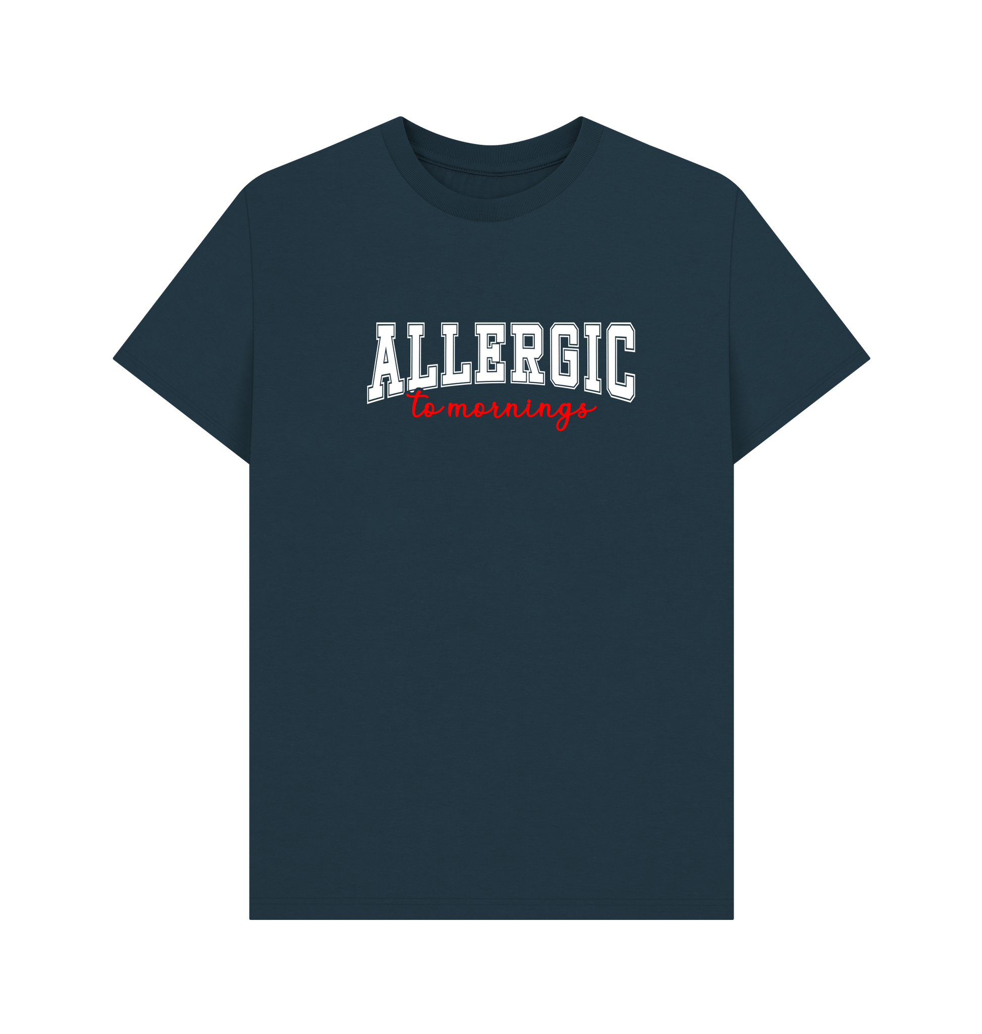 Denim Blue Printed T-shirt Front