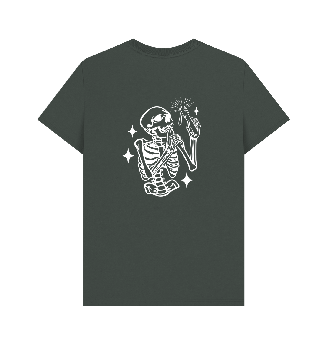 Dark Grey BACK DESIGN - SKELETON white