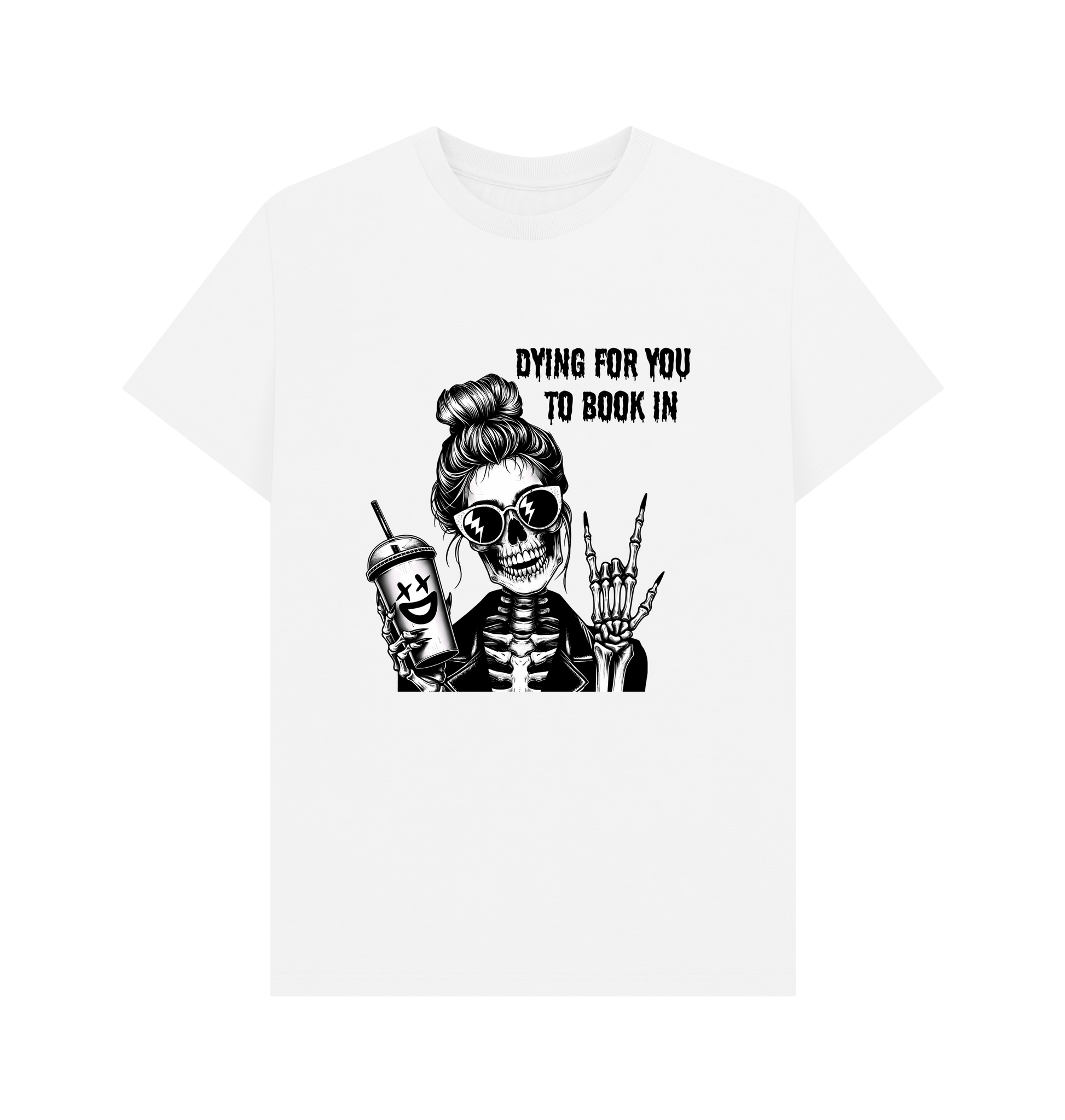 White Printed T-shirt Front