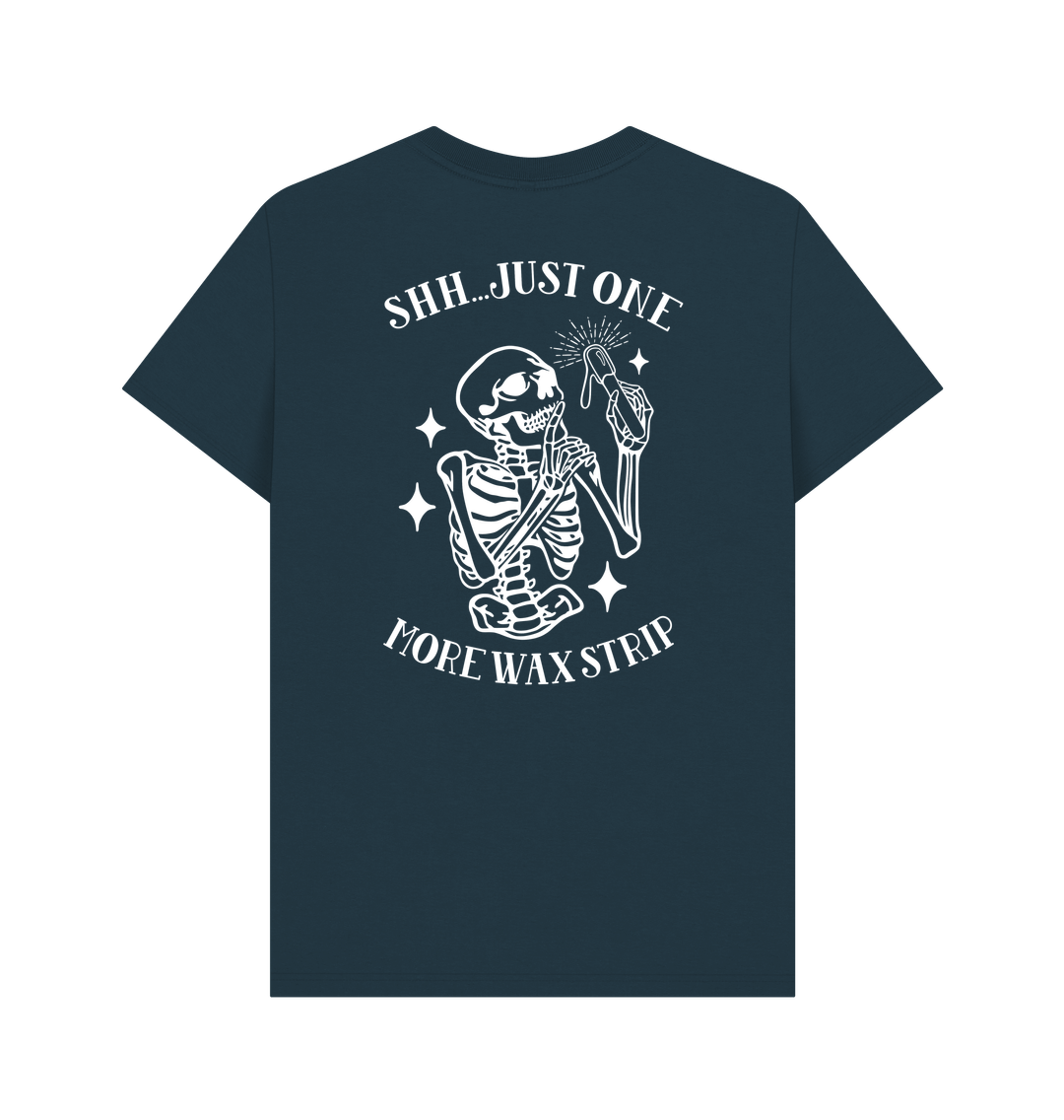 Denim Blue BACK DESIGN - JUST ONE MORE STRIP white