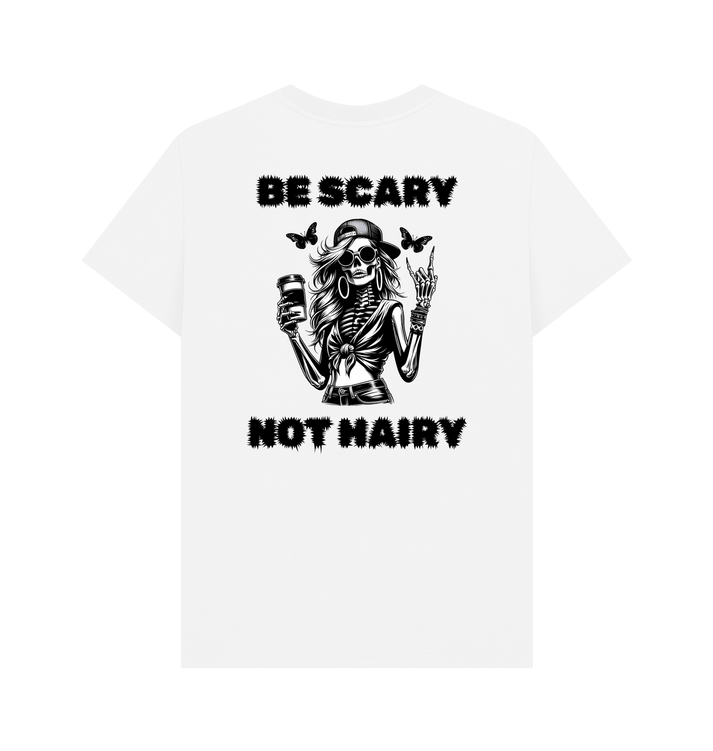 White Printed T-shirt Back