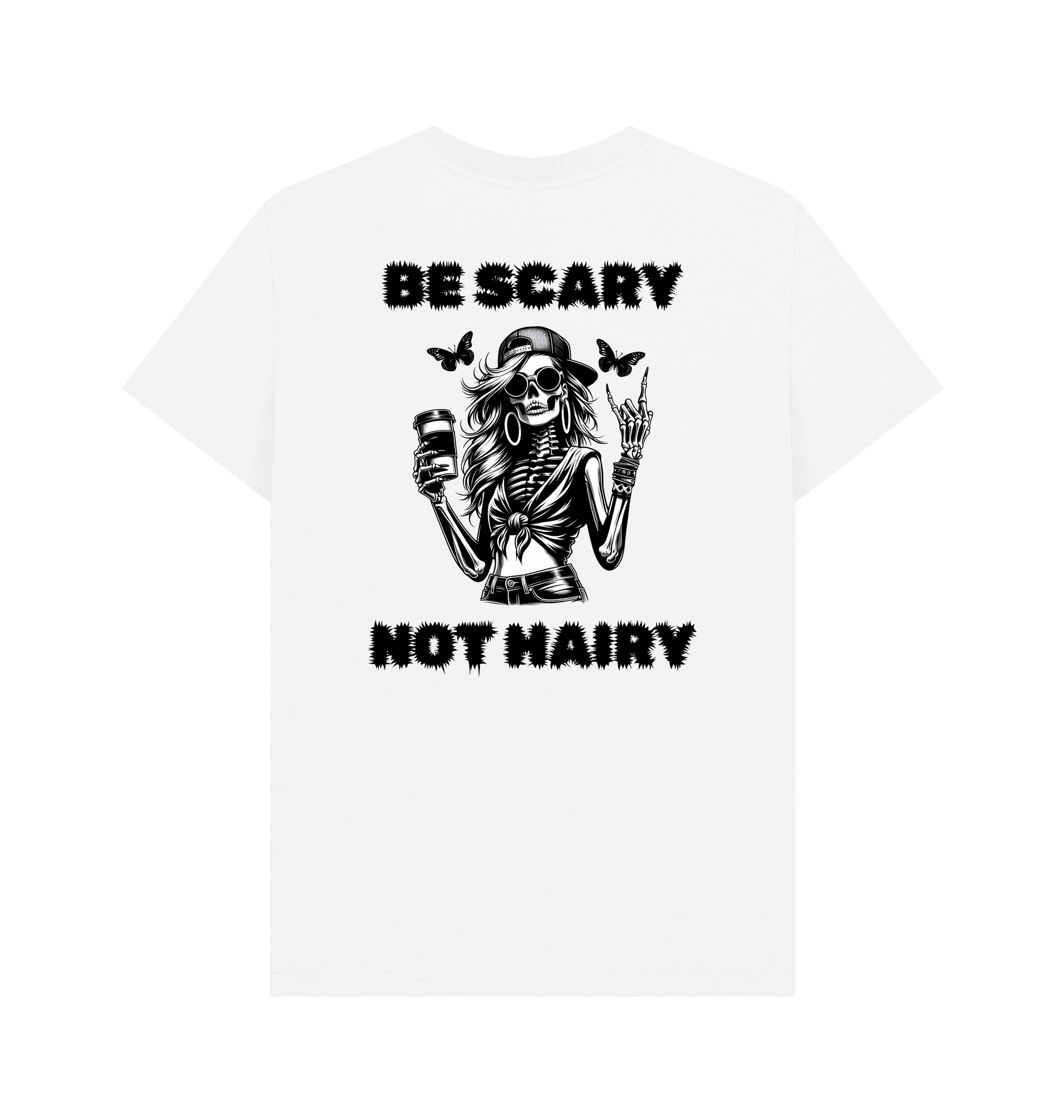 White Printed T-shirt Back