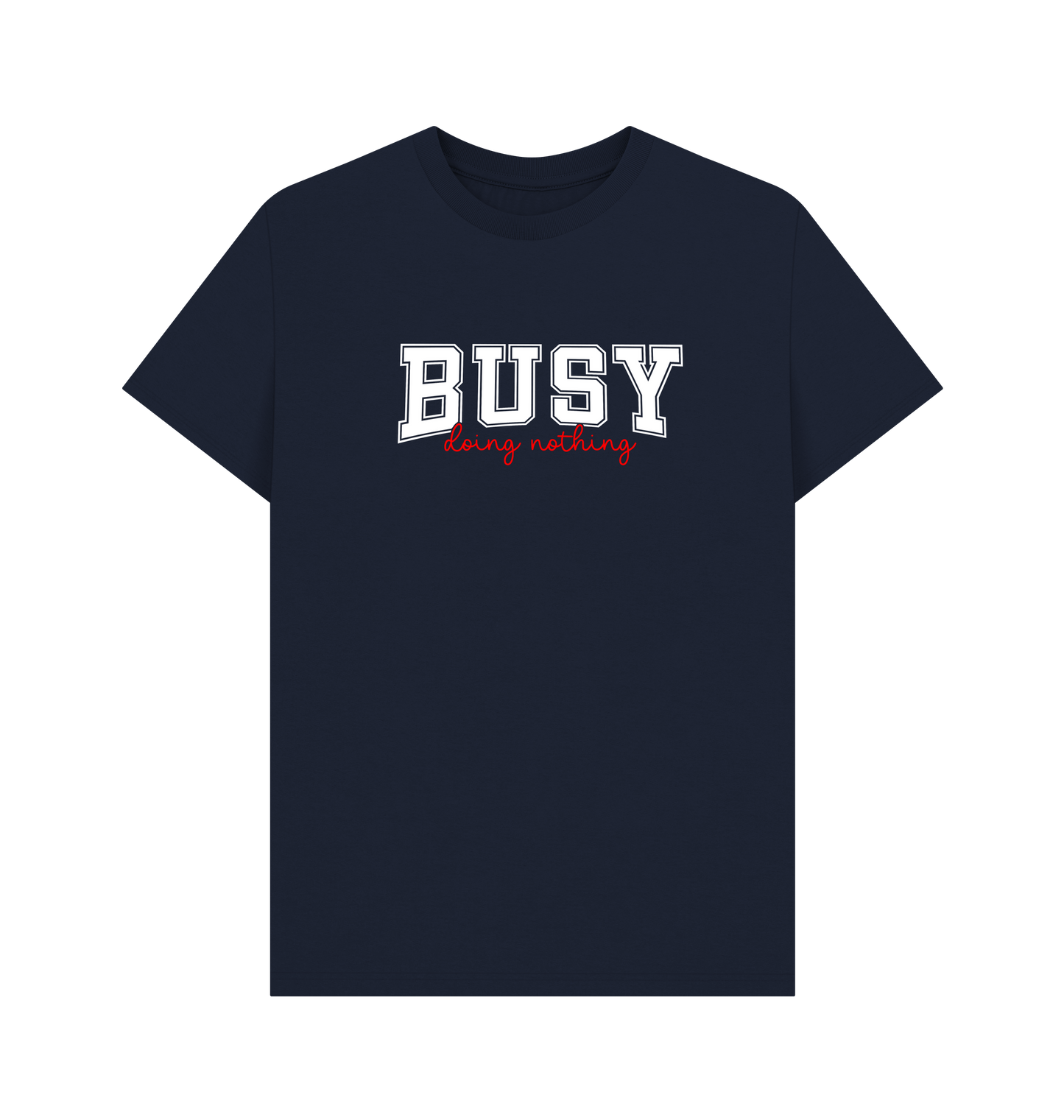 Navy Blue Printed T-shirt Front
