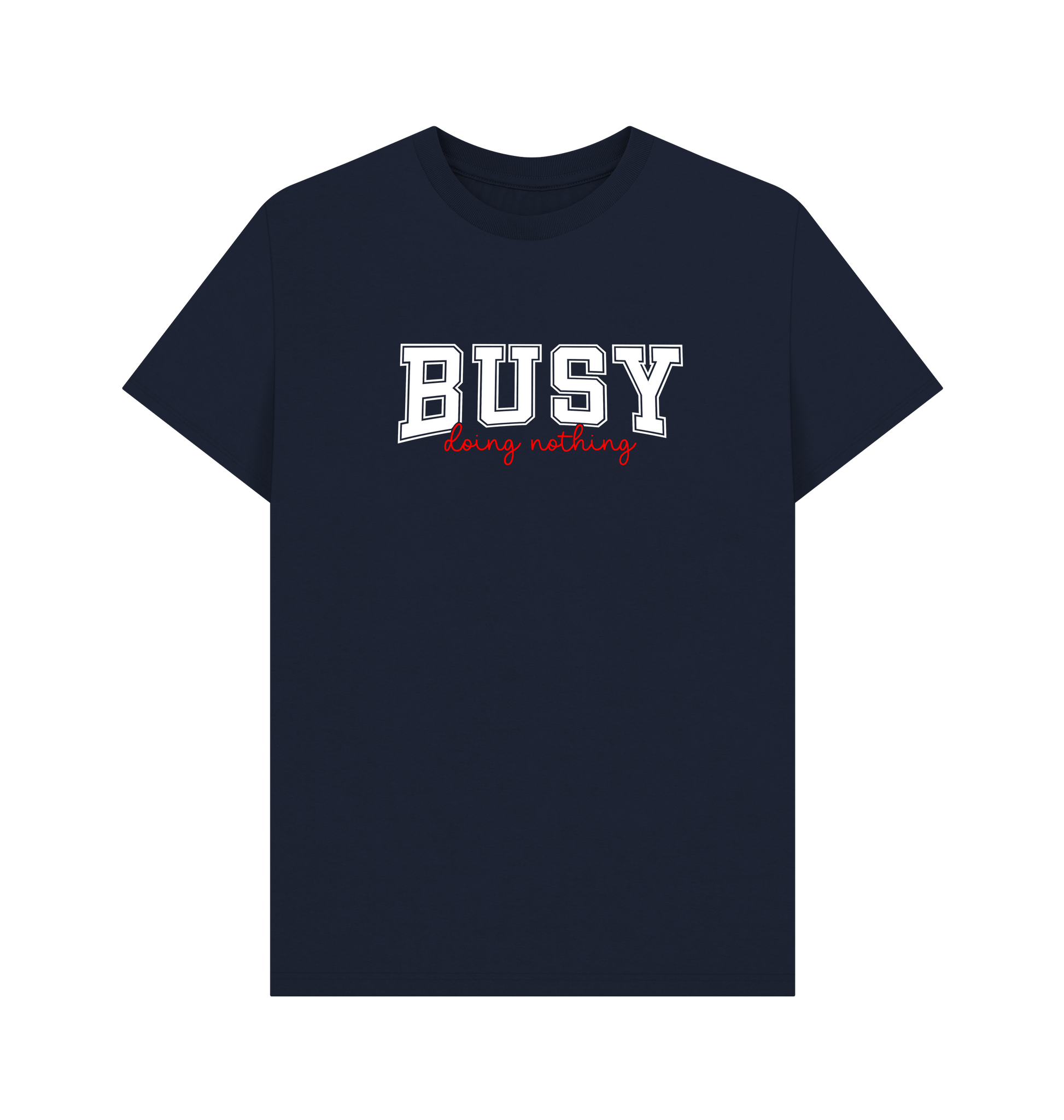 Navy Blue Printed T-shirt Front