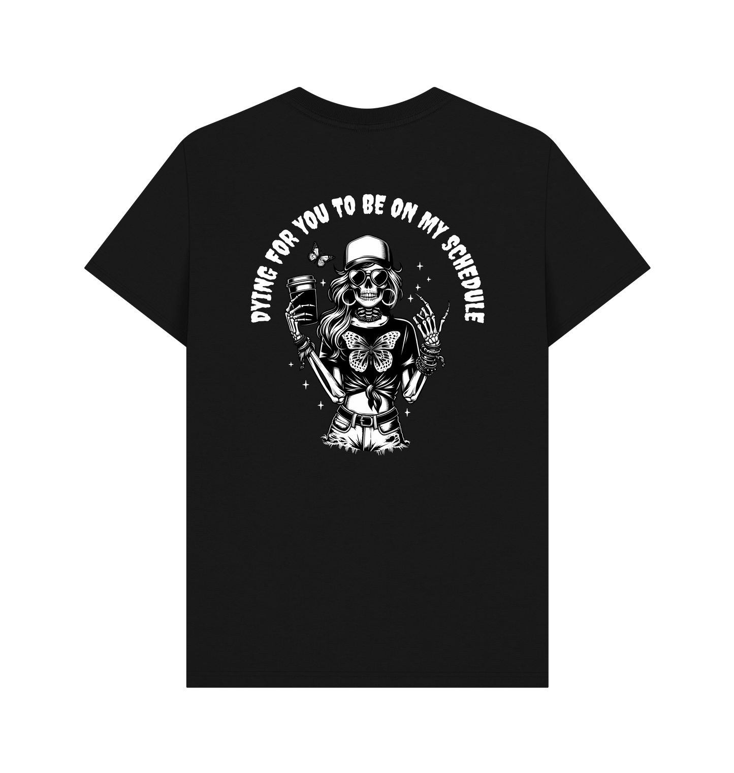 Black Printed T-shirt Back