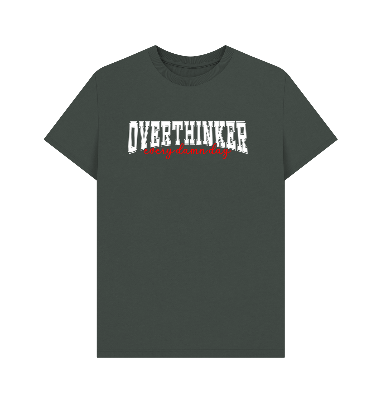 Dark Grey Printed T-shirt Front