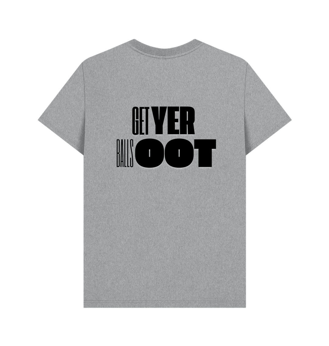 Athletic Grey Printed T-shirt Back