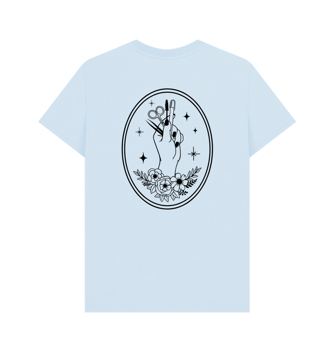 Sky Blue BACK DESIGN - FLORAL EMBLEM