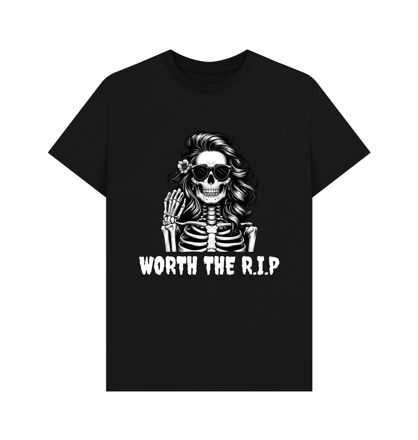 Black Printed T-shirt Front