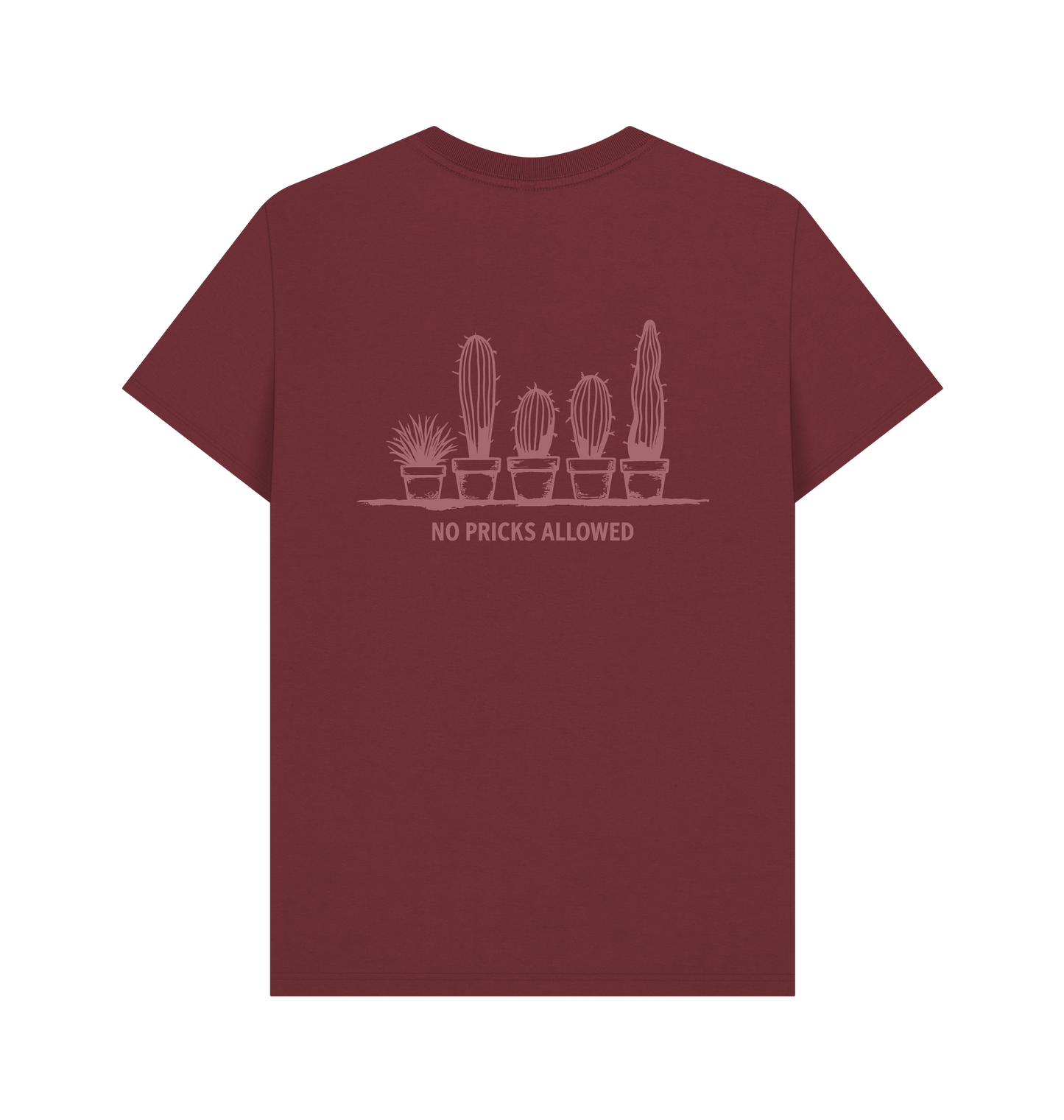 Red Wine Printed T-shirt Back