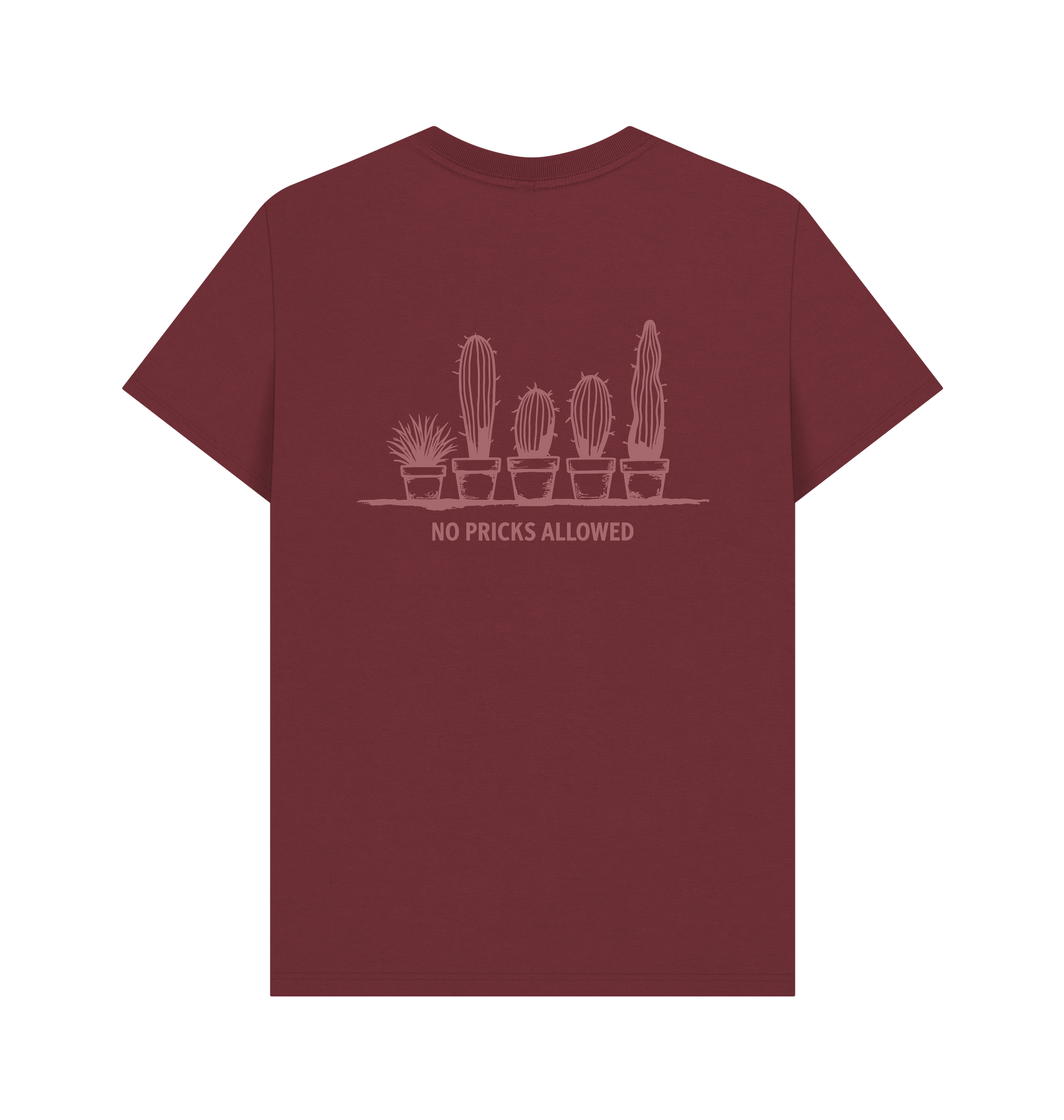 Red Wine Printed T-shirt Back