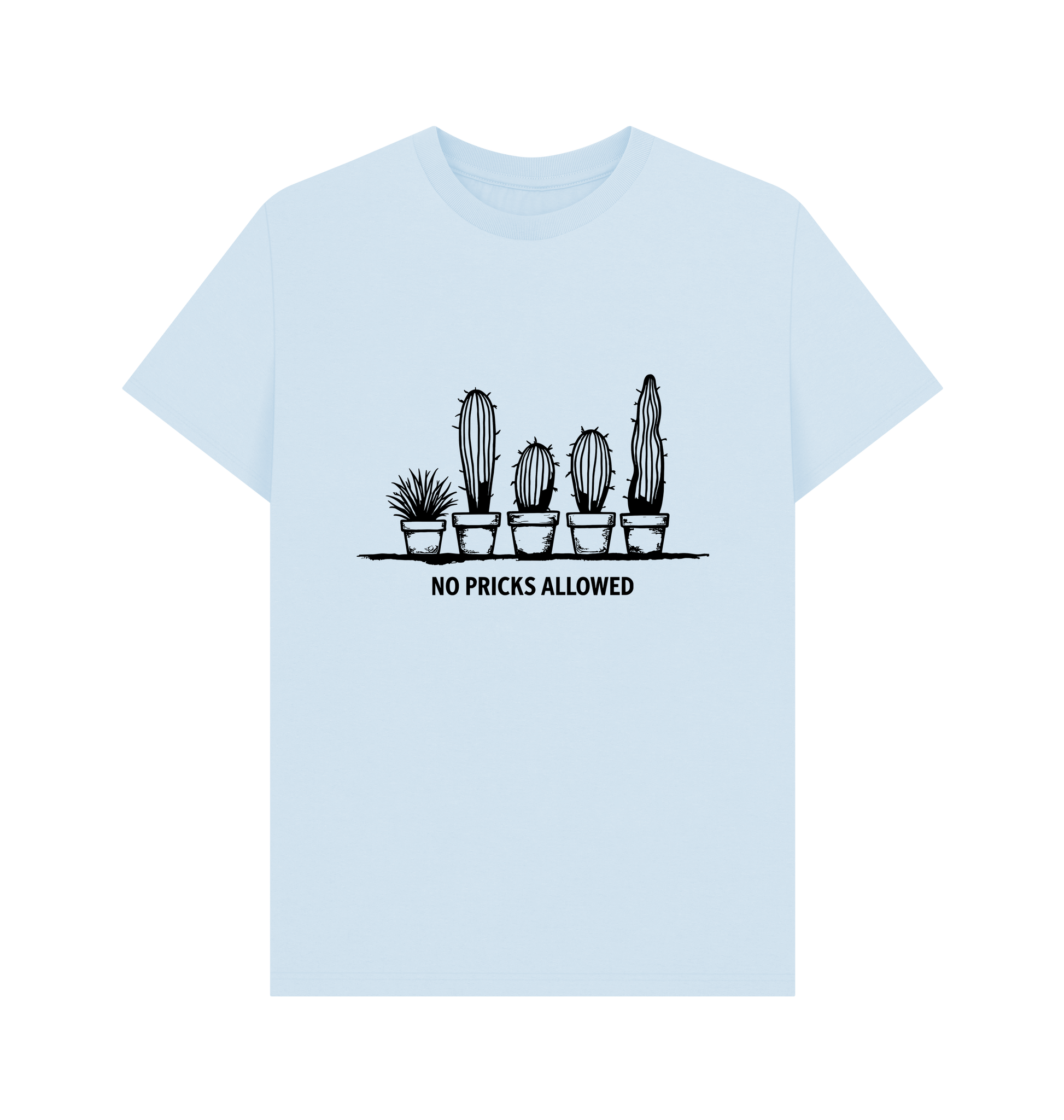 Sky Blue Printed T-shirt Front