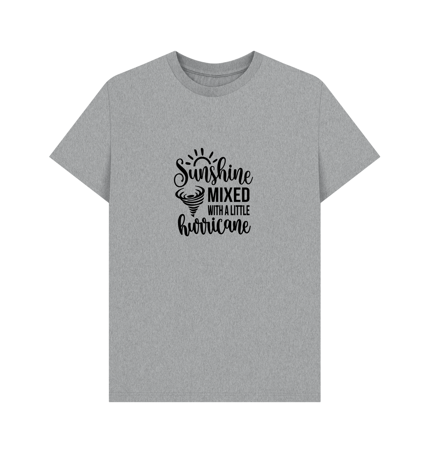 Athletic Grey Printed T-shirt Front