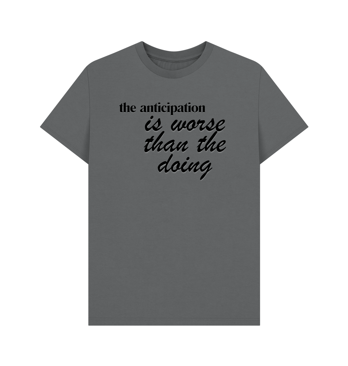 Slate Grey Printed T-shirt Front
