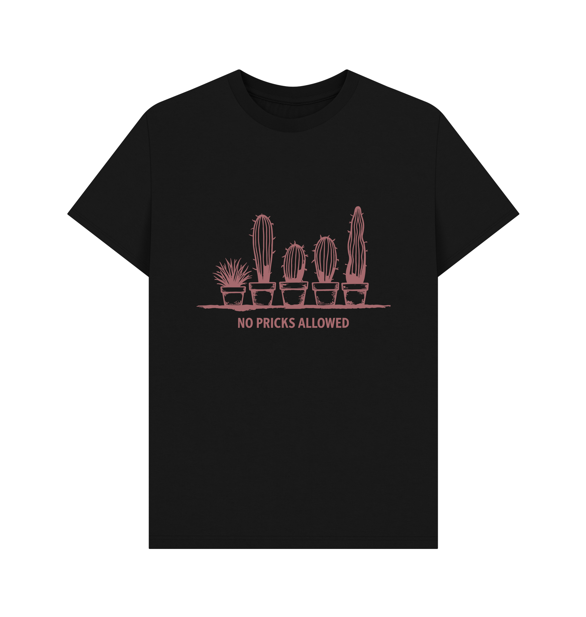 Black Printed T-shirt Front