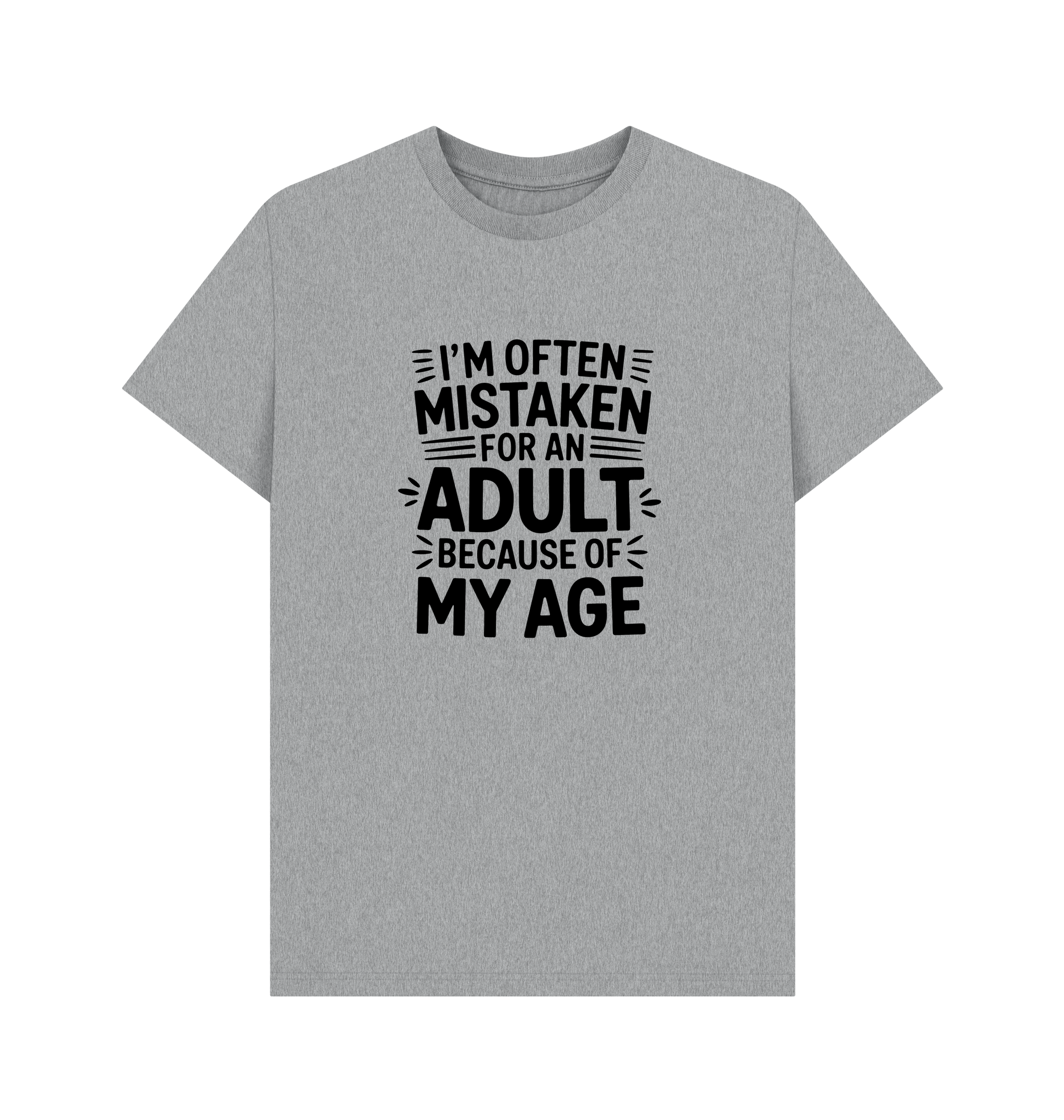 Athletic Grey Printed T-shirt Front
